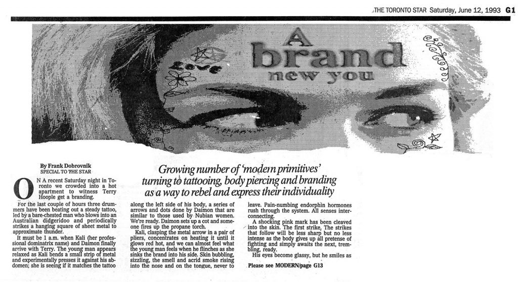 <p>A Brand New You<br />
Toronto Star, 1993-06-12</p>
