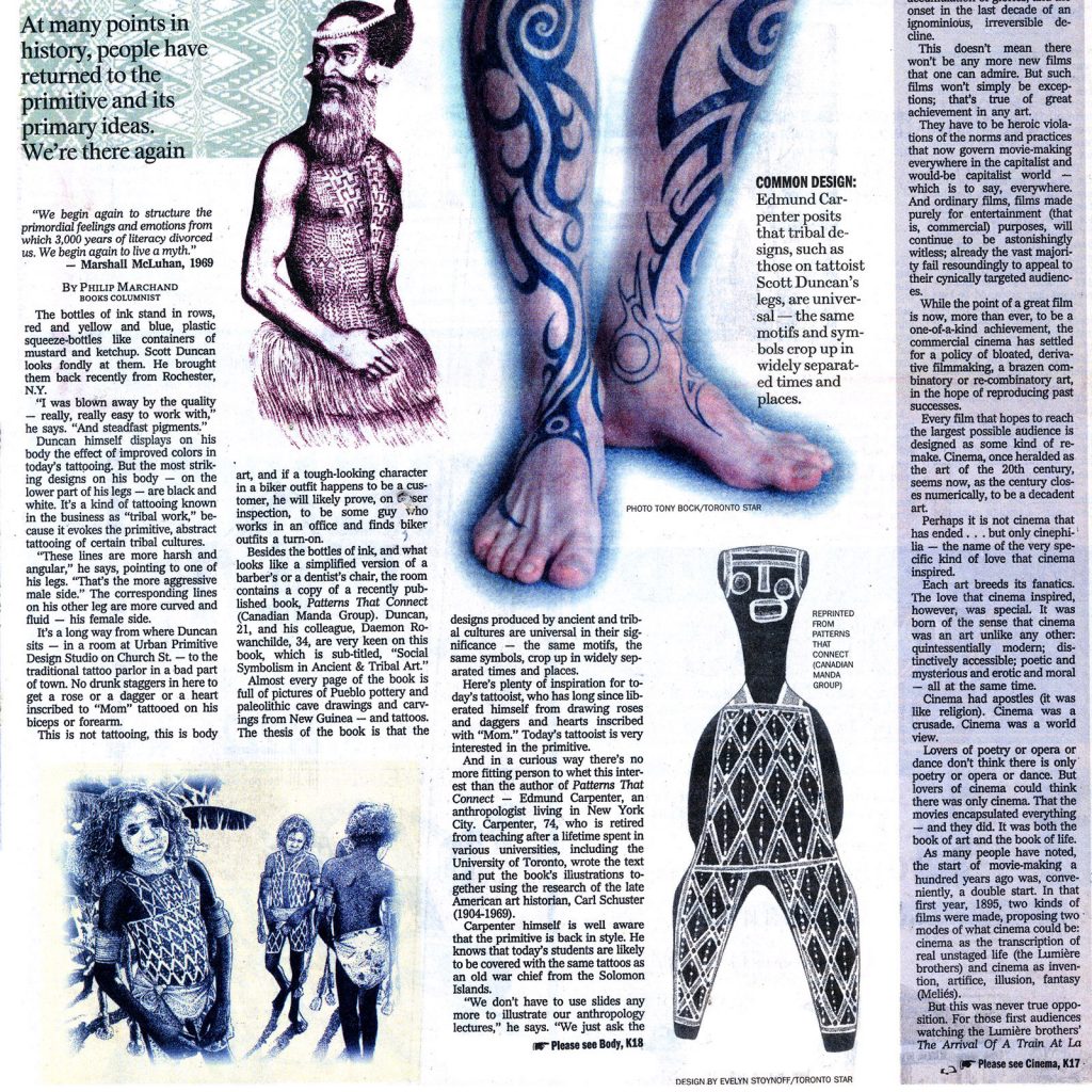<p>Tribal Dreams<br />
Toronto Star 1997-03-22</p>
